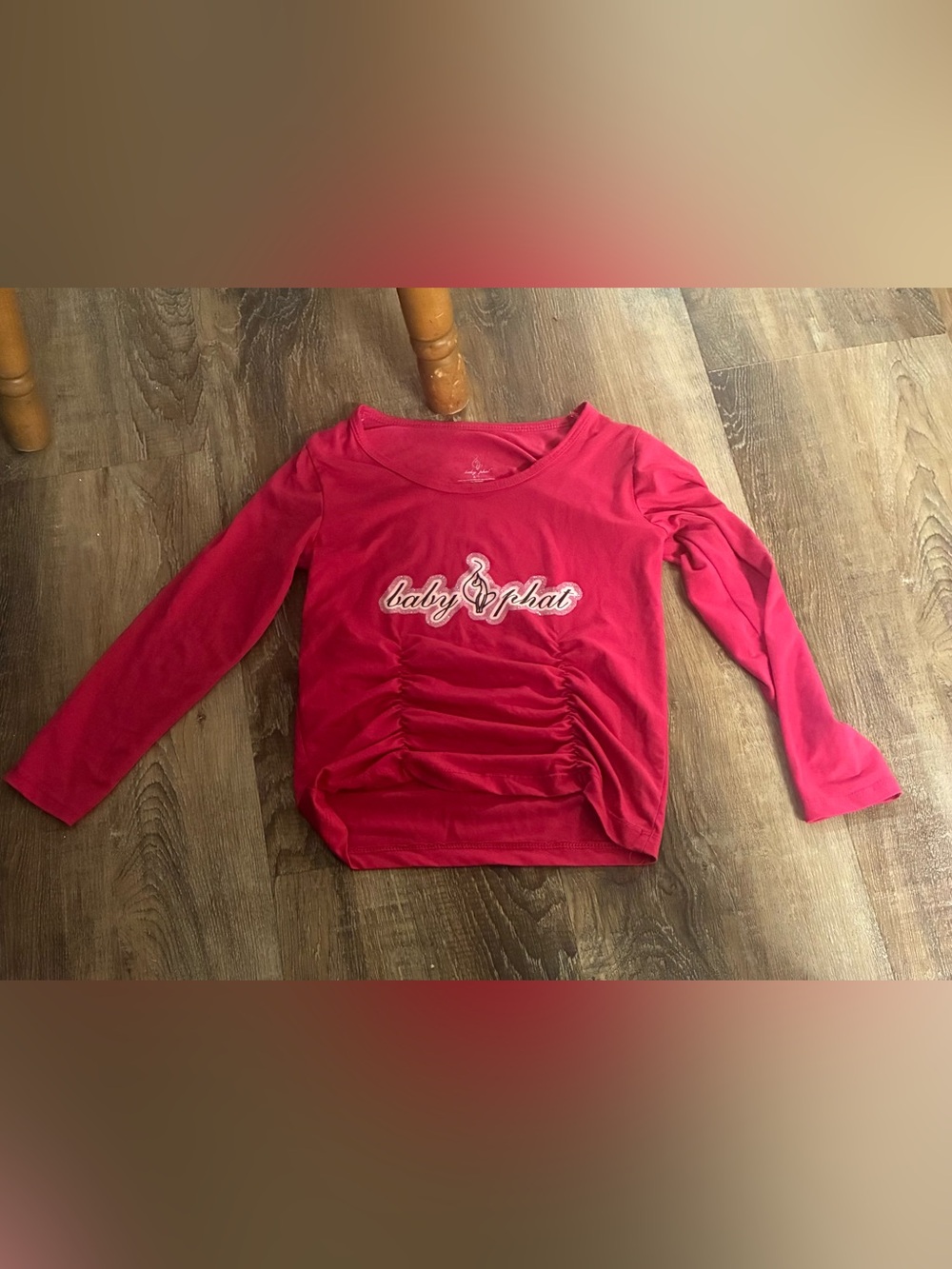 Baby Phat girls 6/7 ruched long sleeve